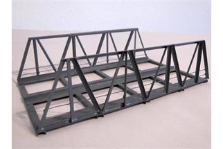 Hack H0 V18-2 Vorflutbrücke schräg, 18 x 10.8 x 4.5 cm, 2-gleisig