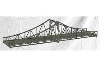 Hack H0 Z75 Zügelgurtbrücke, 73.5 x 14 x 15.5 cm, 2-gleisig, 64 mm Gleisabstand