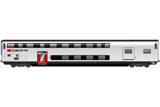 HAG H0 (AC) SBB IC2000 Doppelstockwagen AD, 1. Klasse mit Gepäckabteil, Refit IC2020