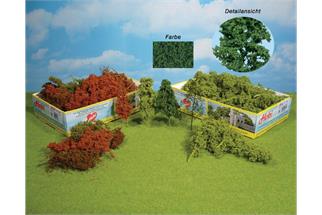 Heki H0/N/Z Laubbäume und Büsche dunkelgrün (Inhalt: 15 Stk.)