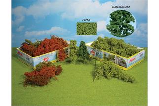 Heki H0/N/Z Laubbäume und Büsche hellgrün (Inhalt: 15 Stk.)