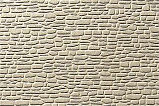Heki H0/TT Bruchsteinmauer, beidseitig geprägt, 50 x 25 cm (Inhalt: 2 Stk.)