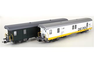Heris H0 SBB Postwagen-Set Z4, PTT - grün/weiss, 2-tlg. (Sonderserie Bahnorama)