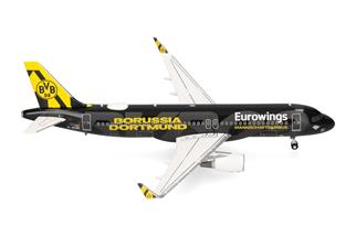 Herpa 1:200 Eurowings Airbus A320, BVB Mannschaftsairbus 2025, D-AEWM