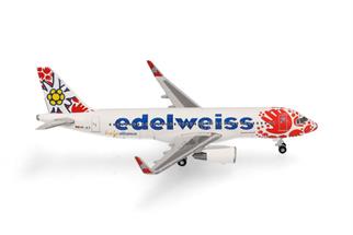 Herpa 1:500 Edelweiss Air Airbus A320, Help Alliance, HB-JLT *werkseitig ausverkauft*