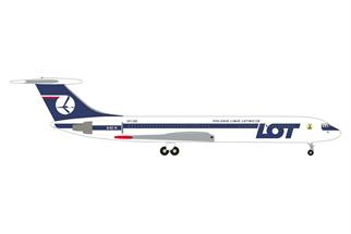 Herpa 1:500 LOT Polish Airlines Ilyushin IL-62M, SP-LBB Ignacy Paderewski