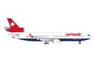 Herpa 1:500 Swissair McDonnell Douglas MD-11, Qualiflyer, HB-IWB Graubünden *werkseitig ausverkauft*