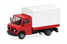 Herpa Basic H0 MB MB T2 Pritsche/Plane, rot/weiss
