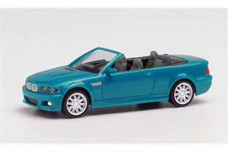 Herpa H0 BMW M3 Cabrio, Laguna Seca blau