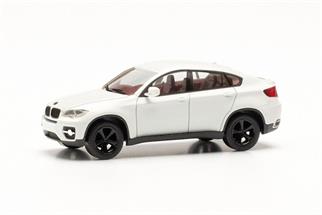 Herpa H0 BMW X6, weiss mit schwarzen Felgen