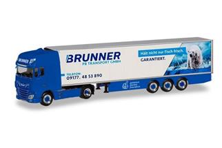 Herpa H0 DAF XF SSC Euro 6 Kühlkoffer-Sattelzug PB Transporte/Brunner *werkseitig ausverkauft*