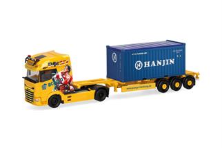 Herpa H0 DAF XG+ Container-Sattelzug, Acargo + 20'-Open-Top Hanjin