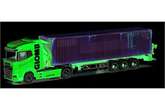 Herpa H0 DAF XG Container-Seitenlader mit 40'-Container, Glomb (Sonderserie Nord) *werkseitig ausverkauft*