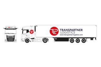 Herpa H0 DAF XG+ Kühlkoffer-Sattelzug, Transpartner Logistics (Sonderserie Schweiz) *werkseitig ausverkauft*