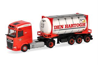 Herpa H0 DAF XG Swapcontainer-Sattelzug, Den Hartogh
