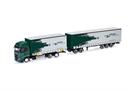 Herpa H0 Iveco S-Way Gardinenplanen-Hängerzug, Spedition Schwarz
