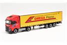 Herpa H0 Iveco S-Way LNG Gardinenplanen-Sattelzug, Omega Pilzno *werkseitig ausverkauft*