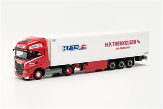 Herpa H0 Iveco S-Way LNG Kühlkoffer-Sattelzug, H.P. Therkelsen