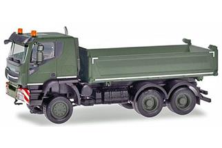 Herpa H0 Iveco Trakker 6x6 Baukipper-LKW, Schweizer Armee *werkseitig ausverkauft*