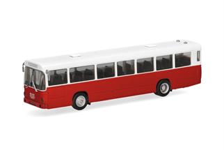 Herpa H0 MAN Büssing SÜ 210 Stadtbus, rot/weiss