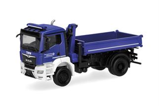 Herpa H0 MAN TGS NN Dreiseitenkipper, THW Brandenburg