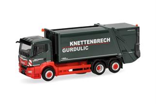 Herpa H0 MAN TGS NN Pressmüllwagen FAUN VARIOPRESS, Knettenbrech Gurdulic