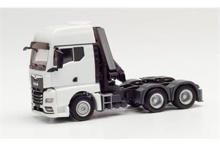 Herpa H0 MAN TGX GX 6x4 Zugmaschine mit Ladekran, weiss