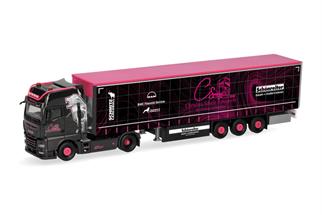 Herpa H0 MAN TGX GX Gardinenplanen-Sattelzug, Christina Scheib