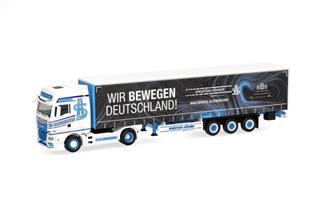 Herpa H0 MAN TGX GX Gardinenplanen-Sattelzug, Spedition Höhner - Wir bewegen Deutschland