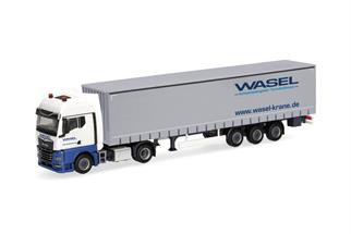 Herpa H0 MAN TGX GX Gardinenplanen-Sattelzug, Wasel