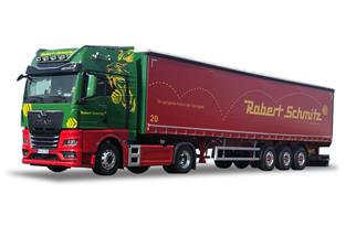 Herpa H0 MAN TGX GX Individual Stöffelliner-Sattelzug, Robert Schmitz (Sonderserie NRW) *werkseitig ausverkauft*