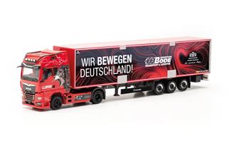 Herpa H0 MAN TGX GX Kühlkoffer-Sattelzug, HH Bode / Wir bewegen Deutschland