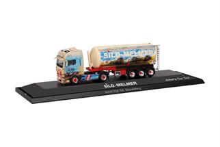 Herpa H0 MAN TGX GX Silo-Sattelzug, 70 Jahre Silo Melmer *werkseitig ausverkauft*