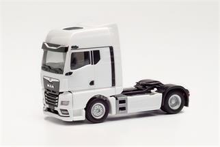 Herpa H0 MAN TGX GX Zugmaschine mit Spiegelkameras, weiss