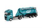 Herpa H0 MB Actros 18 Streamspace Eutersilo-Sattelzug, Weber Betonpumpen