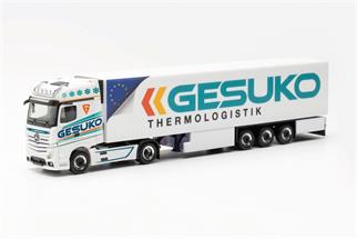 Herpa H0 MB Actros Gigaspace '18 Kühlkoffer-Sattelzug, GESUKO