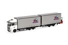 Herpa H0 MB Actros Jumbogardinenplanentandem-Hängerzug, Wilkening