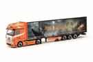 Herpa H0 MB Actros L Gigaspace Lowlinergardinenplanen-Sattezug, Ferntrans Haas