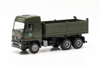 Herpa H0 MB Actros L MP1 Baukipper, Bundeswehr / Auslandseinsatz