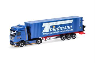 Herpa H0 MB Actros L ProCabin Bigspace Container-Seitenlader, Thiedmann
