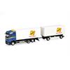 Herpa H0 MB Actros L ProCabin Bigspace Wechselkoffer-Hängerzug, Geis