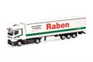 Herpa H0 MB Actros L ProCabin Streamspace Gardinenplanen-Sattelzug, Raben Logistics