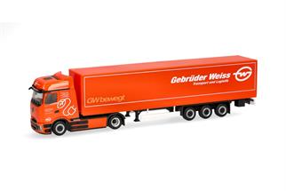Herpa H0 MB eActros 600 ProCabin Bigspace Planen-Sattelzug, Gebrüder Weiss