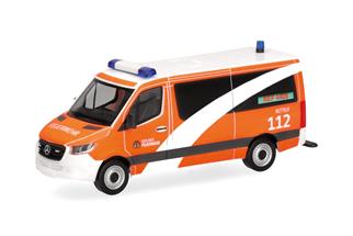 Herpa H0 MB Sprinter '18 Bus Flachdach, Berliner Feuerwehr - Notarzt