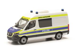 Herpa H0 MB Sprinter '18 Halbbus Hochdach, Polizei NRW / Unfallaufnahme