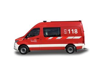 Herpa H0 MB Sprinter '18 Halbbus, Regio Feuerwehr Lenzburg (Sonderserie CH)