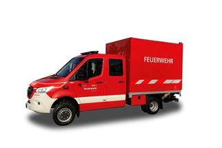 Herpa H0 MB Sprinter '18 Koffer, Regio Feuerwehr Lenzburg (Sonderserie CH)