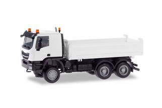 Herpa H0 MiniKit Iveco Trakker Meiller Kipper, weiss