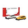 Herpa H0 MiniKit: Opel Corsa A SR, weiss und gelb (Inhalt: je 1 Stk.)