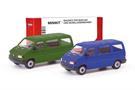 Herpa H0 MiniKit: VW T4 Bus, olivgrün/ultramarinblau
